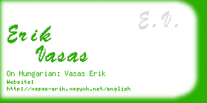 erik vasas business card